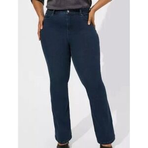 Torrid Jeans Trio Fit‎ Slim Boot Limitless Stretch Dark Wash Indigo 10 14 Tall